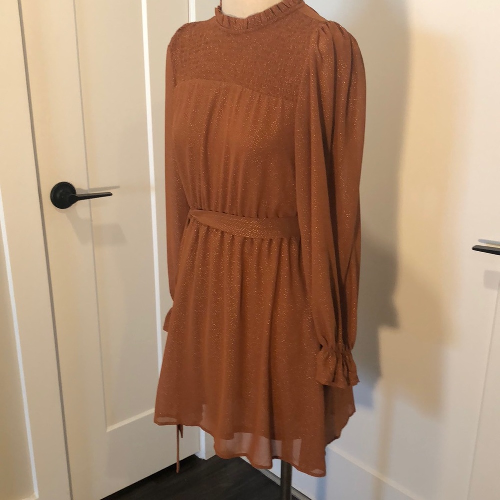 NWT Blu Pepper Midi Dress With Gold Speckles